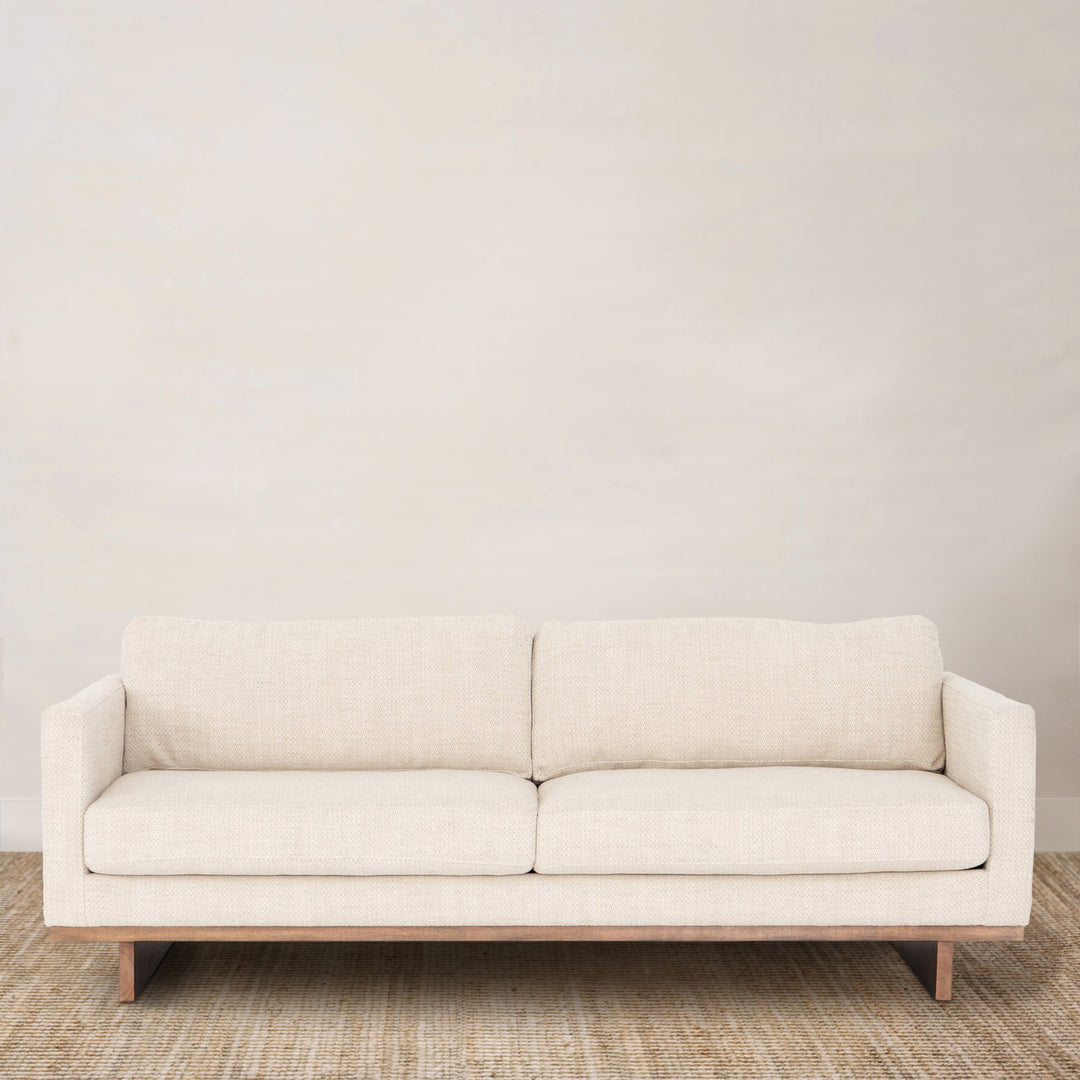 Edith Sofa Upholstered in Performance Fabric Irving Taupe (84")