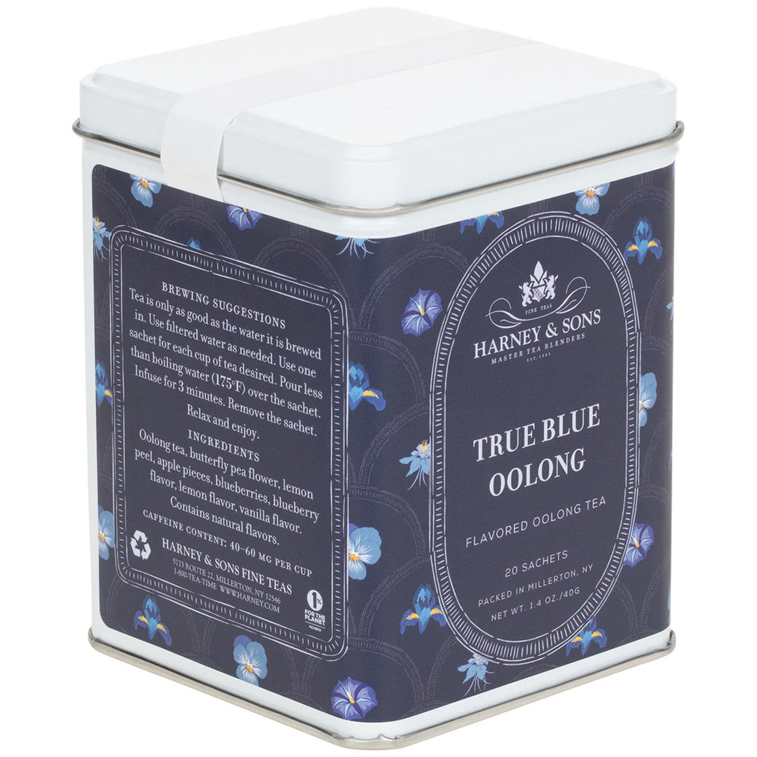 True Blue Oolong Tea Tin 20 Sachets Per Tin