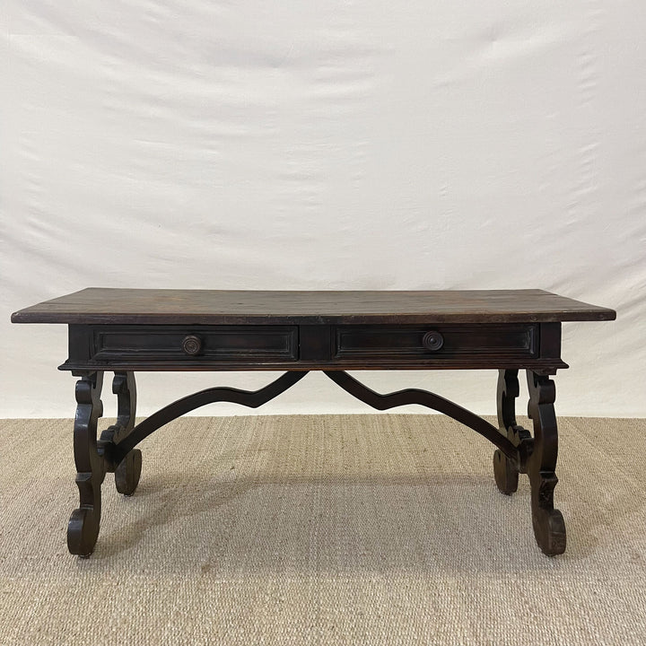1700's European Two Drawer Sofa Table