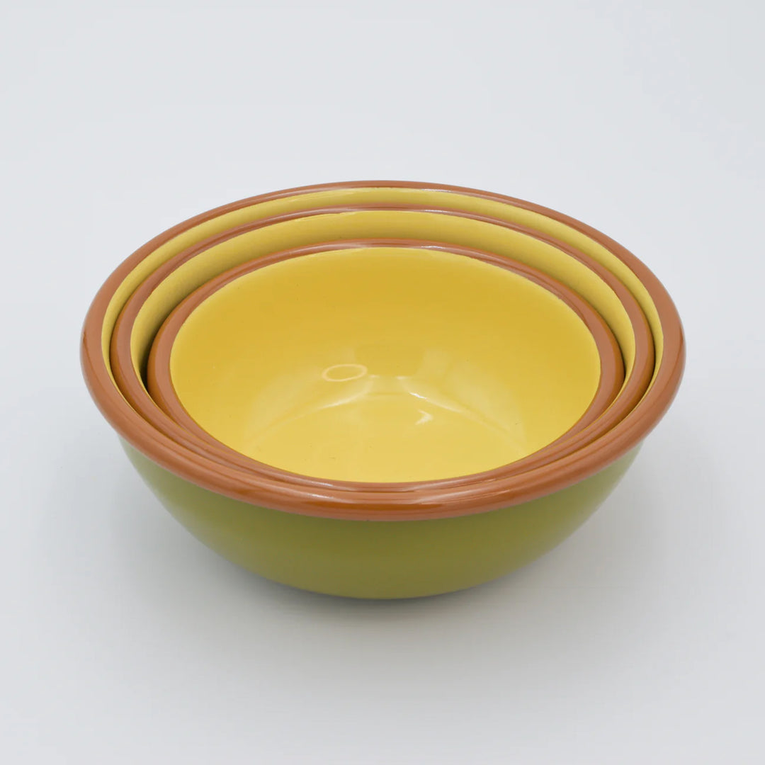 Enamel Bowls Set of 3 Chestnut