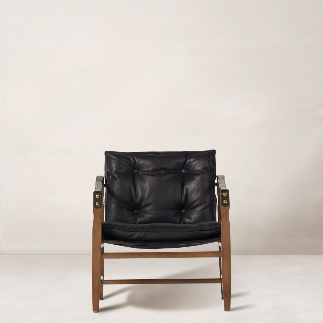 Leon Chair in Heirloom Black Leather