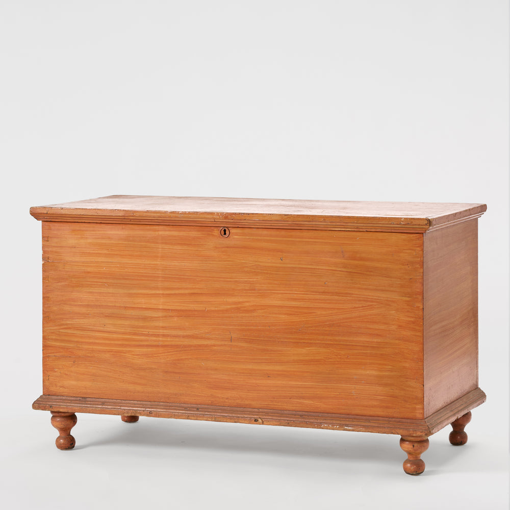 Wooden chest on a white background