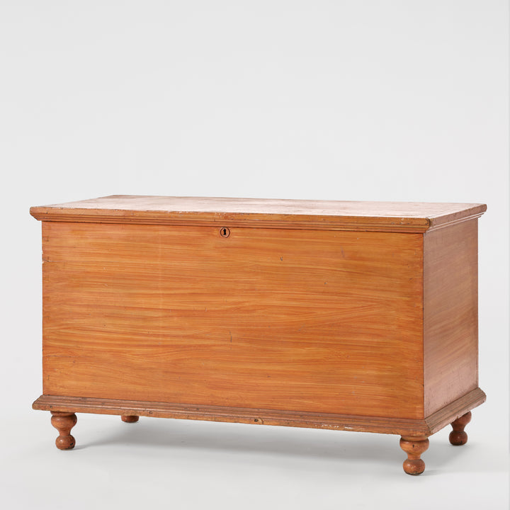 Wooden chest on a white background
