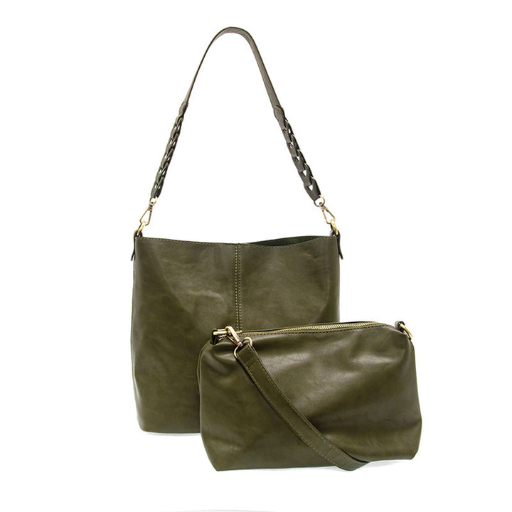 Olive Tessa Hobo With Link Shoulder Strap