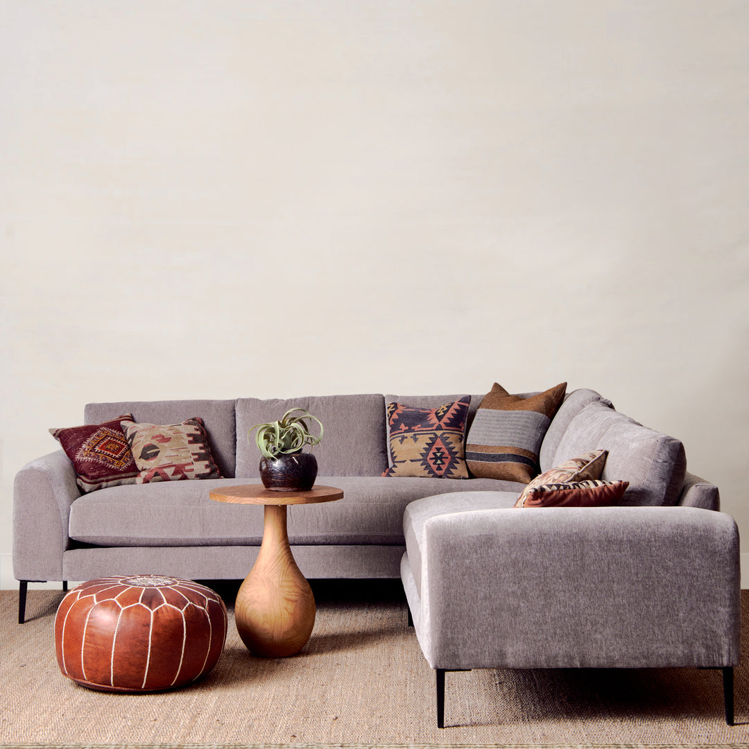 Monday Sectional in Heavy Duty Lavender Petal Grey by Younger & Co