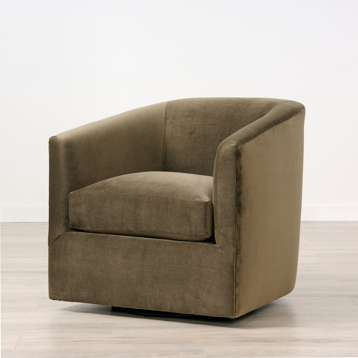 Marley Swivel Chair In Heavy Duty Moss Green
