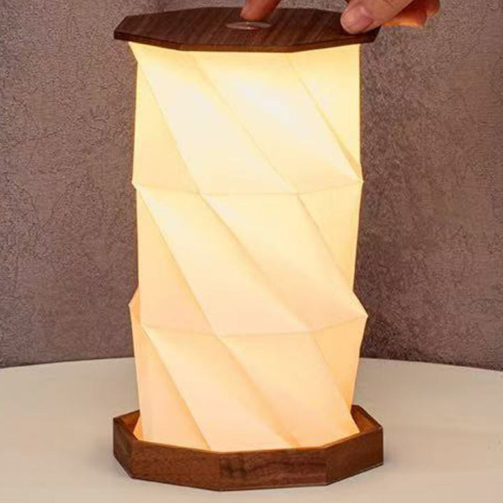 Twist Hexagon Light Wood with Solid Walnut Wood