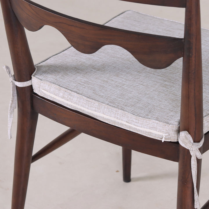 Wave Armless Chair with Cushion