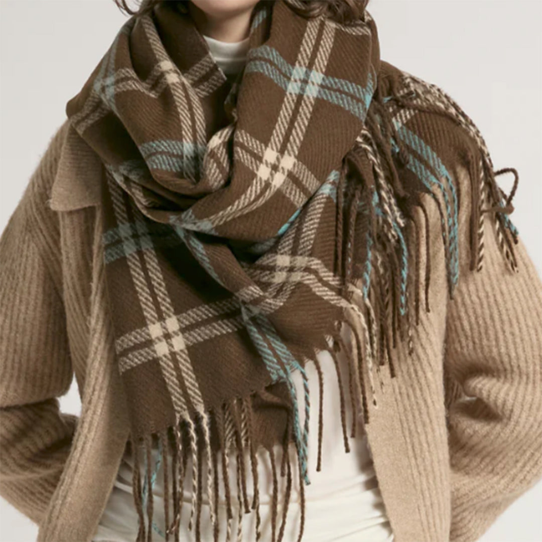 Ashbury Check Scarf - Green