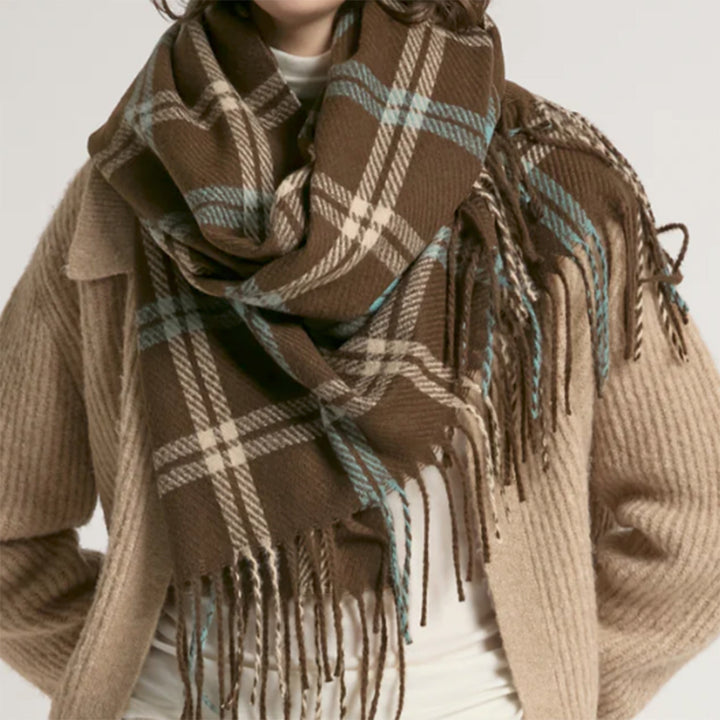 Ashbury Check Scarf - Green