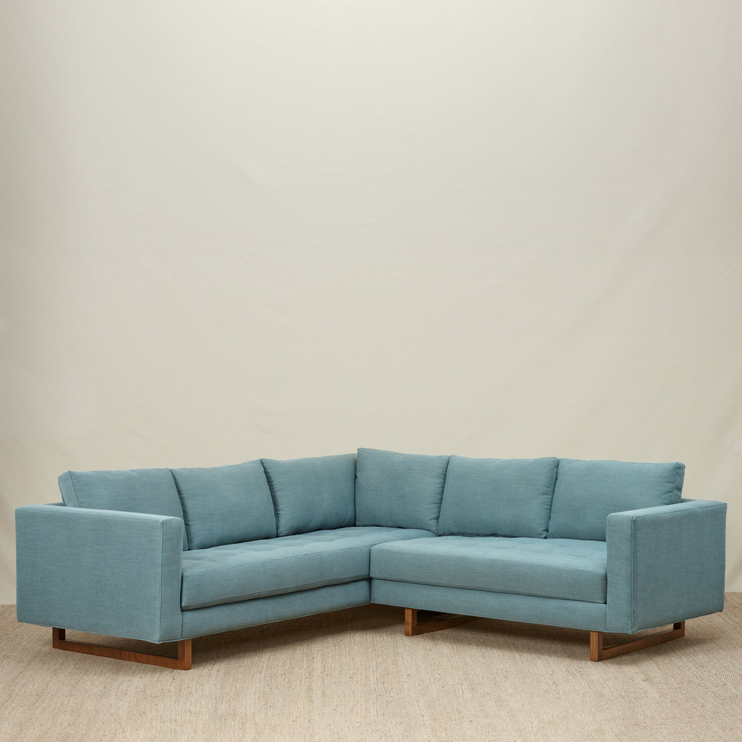 Beam Sectional in Performance Fabric Slate Blue by Younger & Co