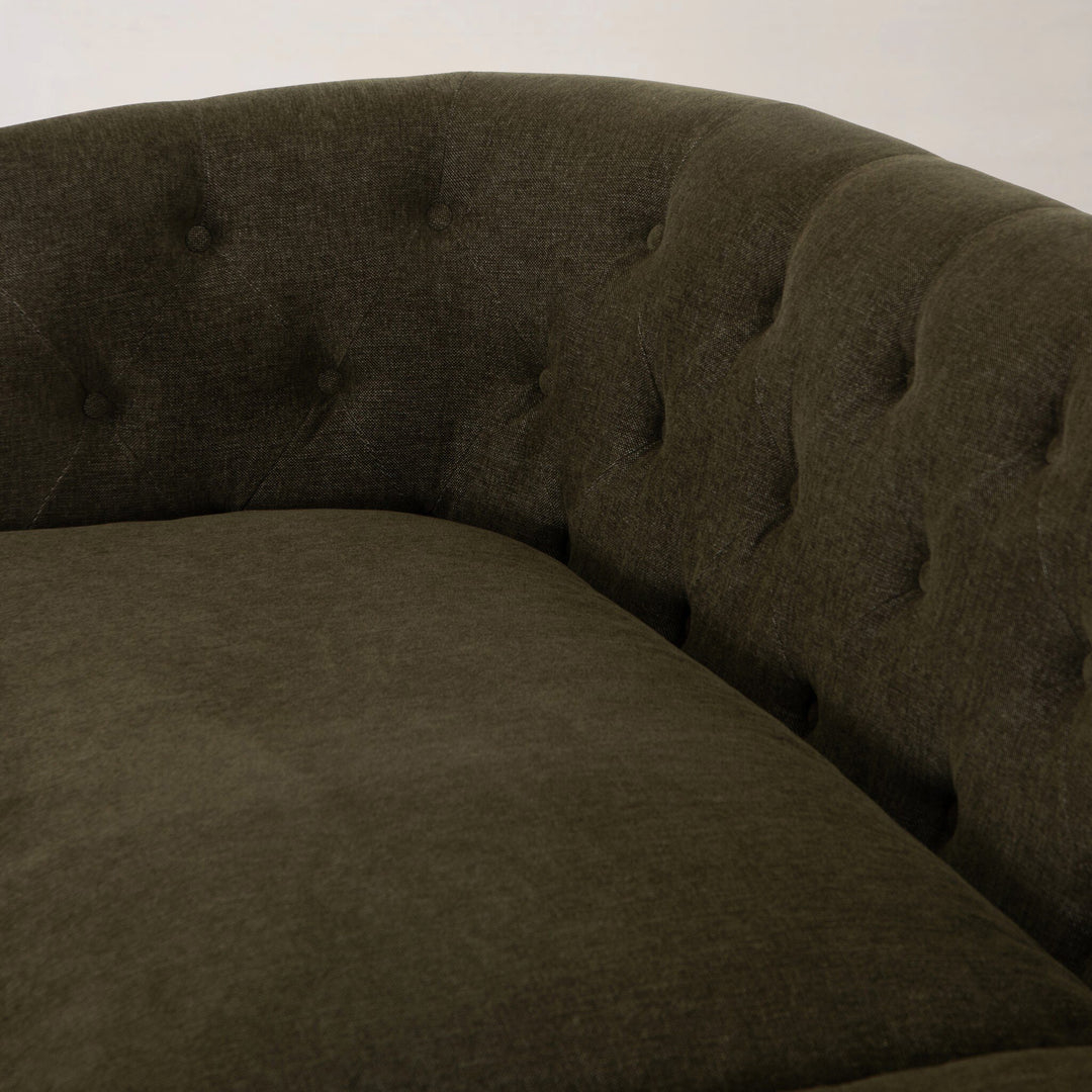 Eaton 91" Sofa Upholstered in Performance Fabric Sutton Olive