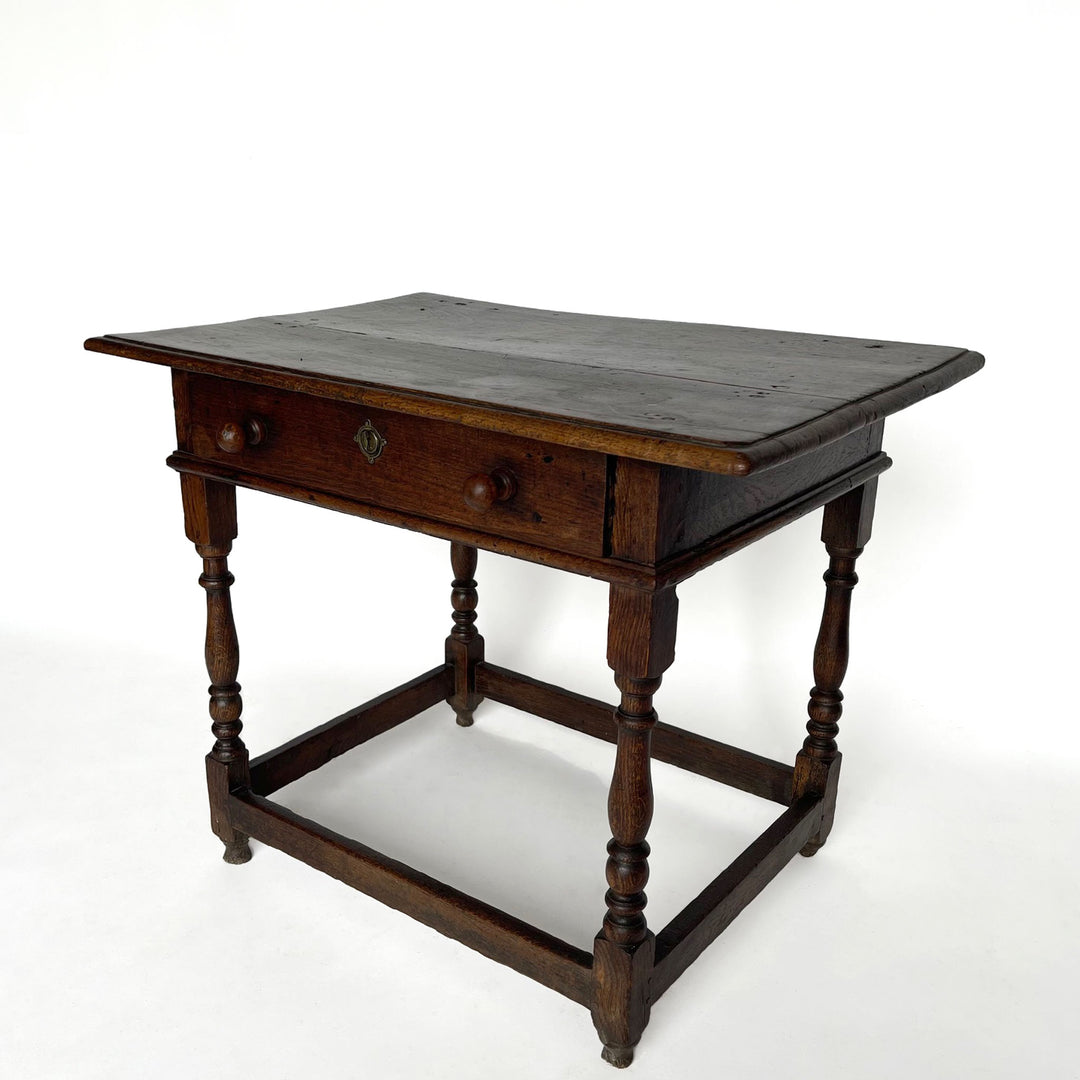 Antique Mid 19th Century Belgium One Drawer Table