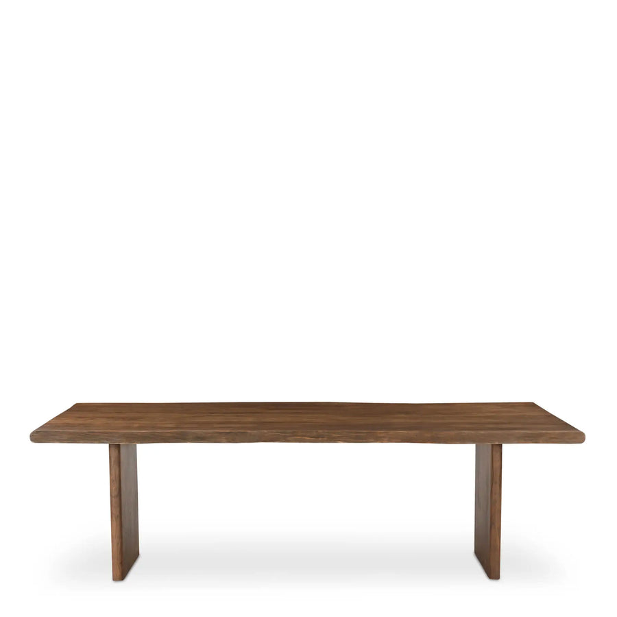 Lydia Large Dining Table in Brown Acacia Wood (98")