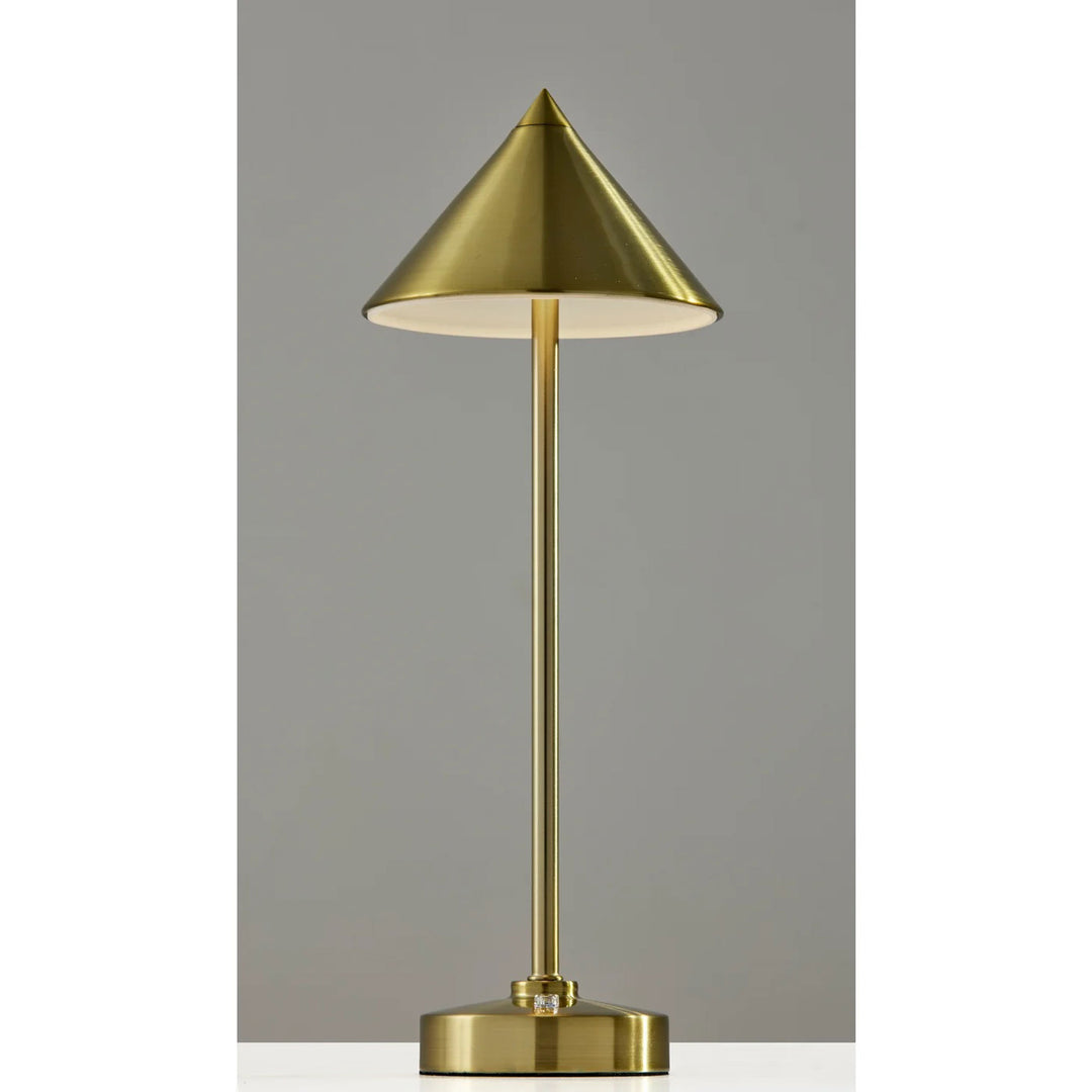 Ritchie LED Cordless Table Lamp Antique Brass