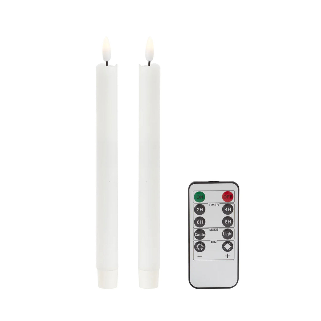 LED Taper Candles in White