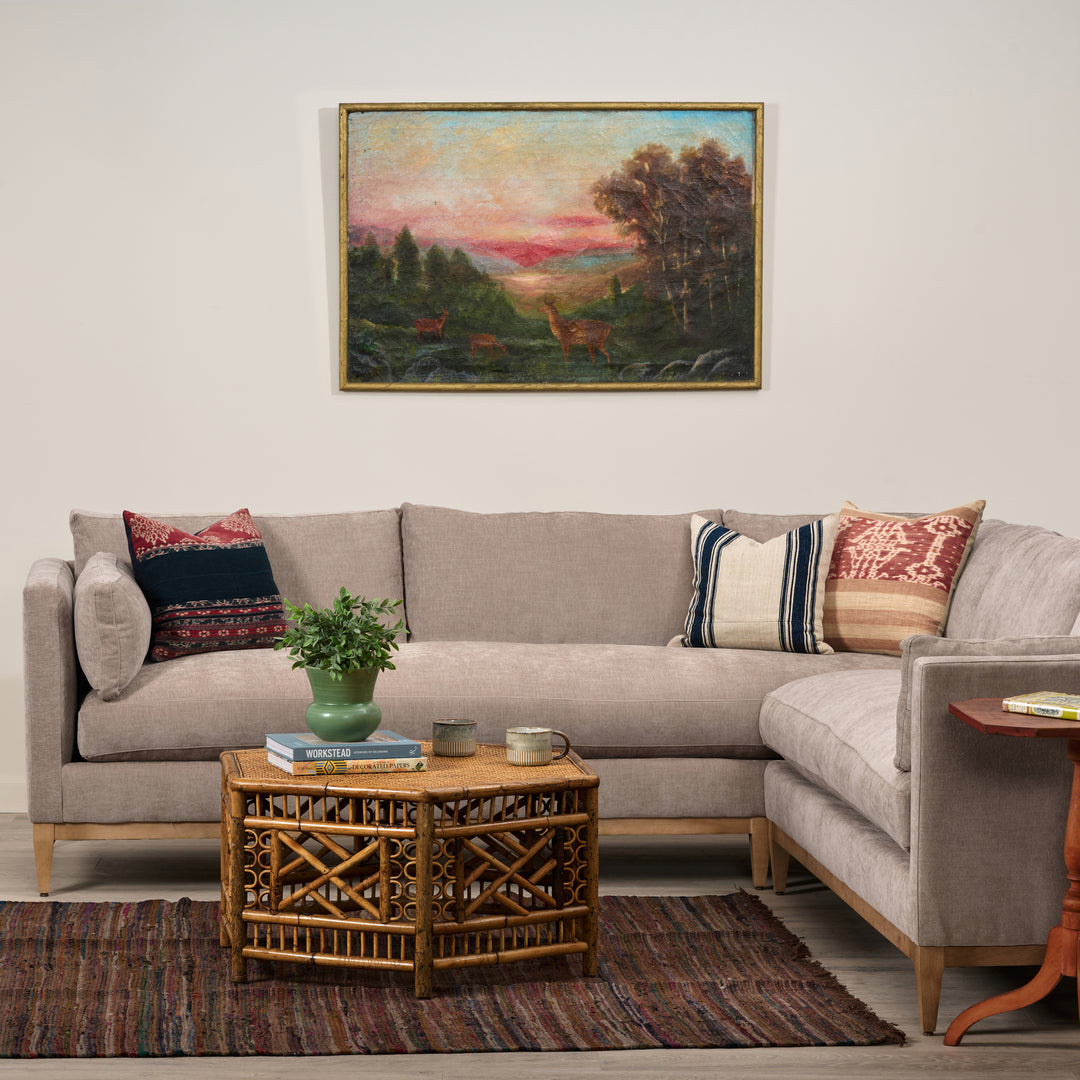 Leo Sectional in Heavy Duty Clouded Mushroom