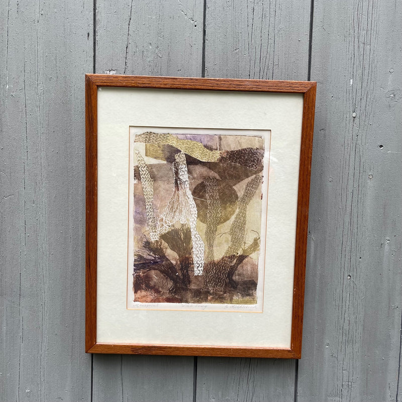 Vintage Monoprint "Wind Song" by Georgianna Middlebrook