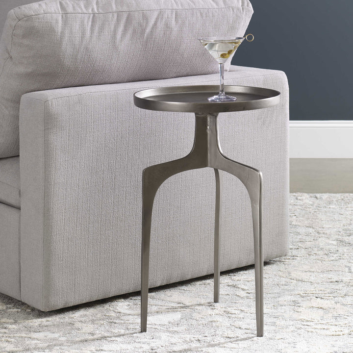 Kenward Accent Table in Nickel