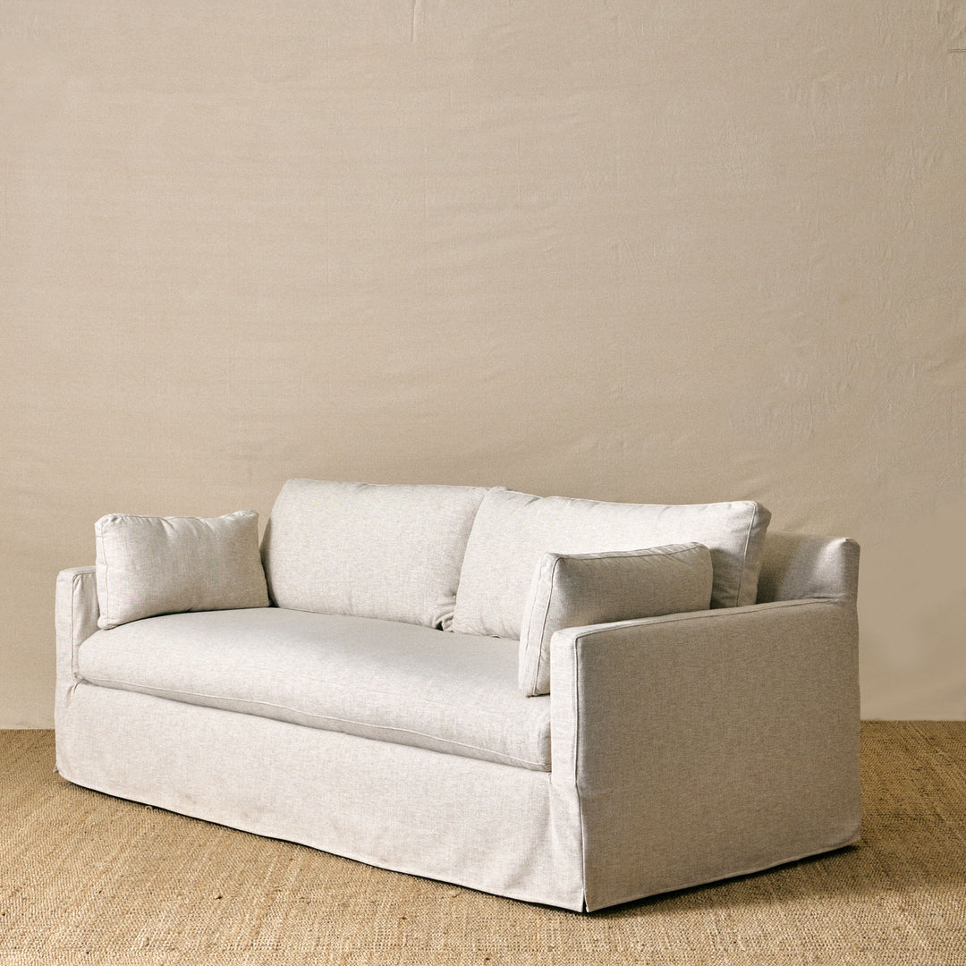 Sylvie Sofa Slipcovered in Washable Straw (88")