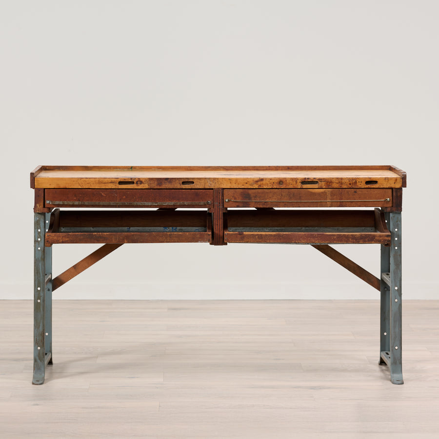 Vintage Industrial Work Bench
