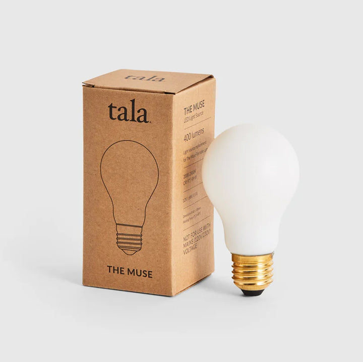 "Muse 12V 6W 2000-2800K E27 CRI 97 Matte White A60 bulb,
V.3"