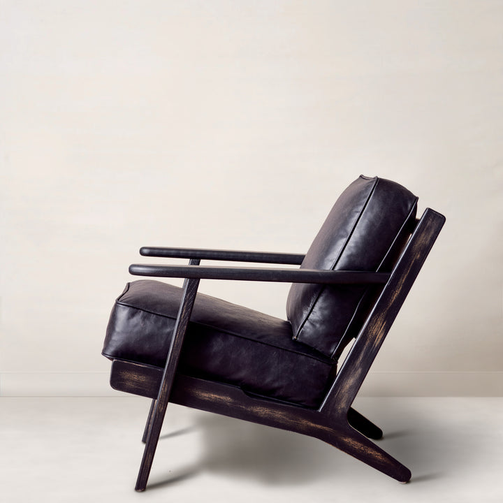 Brooks Lounge Chair in Rialto Ebony