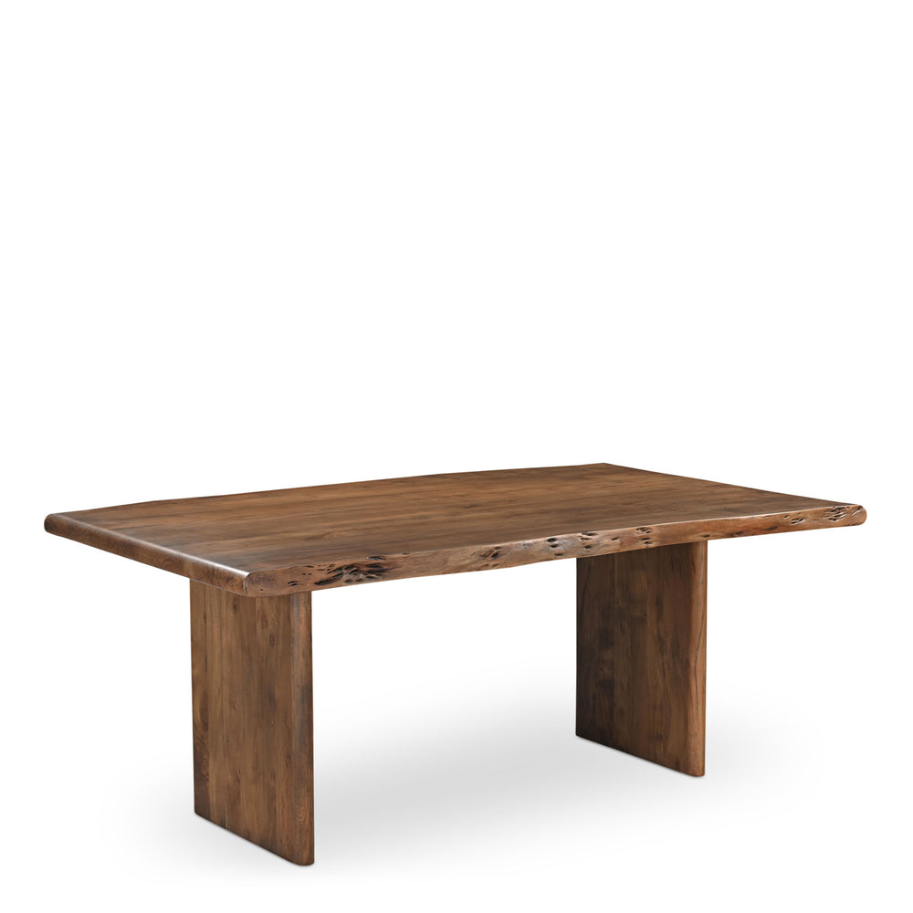 Lydia Small Dining Table In Brown Acacia Wood (78")