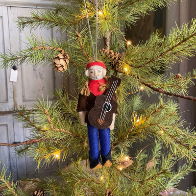 Willie Nelson Felt Ornament Handmade