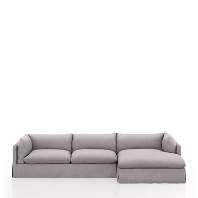 Henry 2 Pc Sectional Upholstered in Performance Fabric Vesuvio Dove
