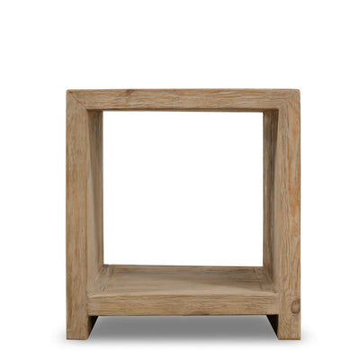 Wyatt Side Table with Shelf in Weathered Natural