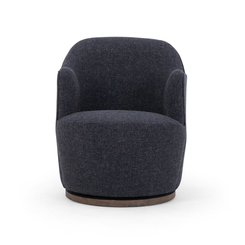 Aria Swivel Chair in Thames Slate