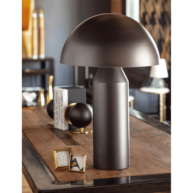 Apollo Table Lamp in Blackened Iron