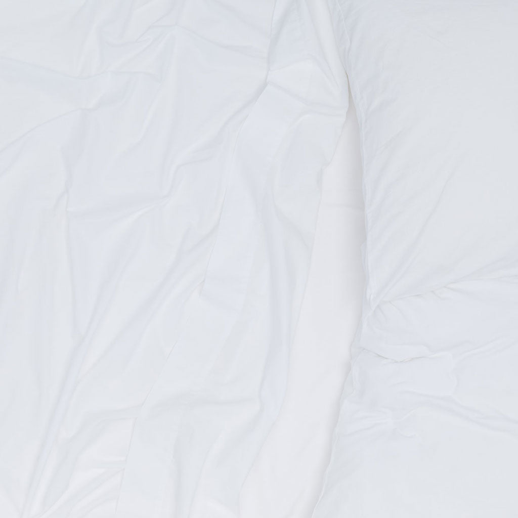 Essential Percale Sheet Set White