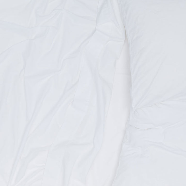 Essential Percale Sheet Set White