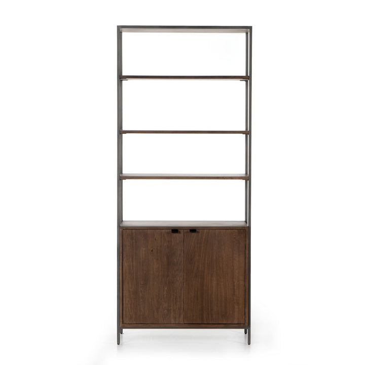 Trevor Modular Wide Bookcase in Auburn Poplar