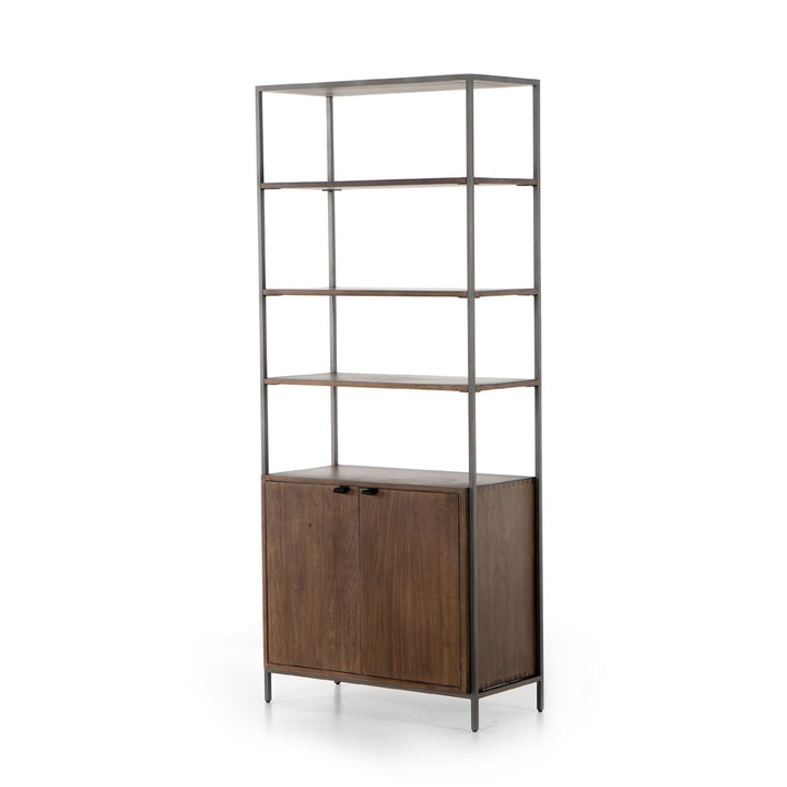 Trevor Modular Wide Bookcase in Auburn Poplar