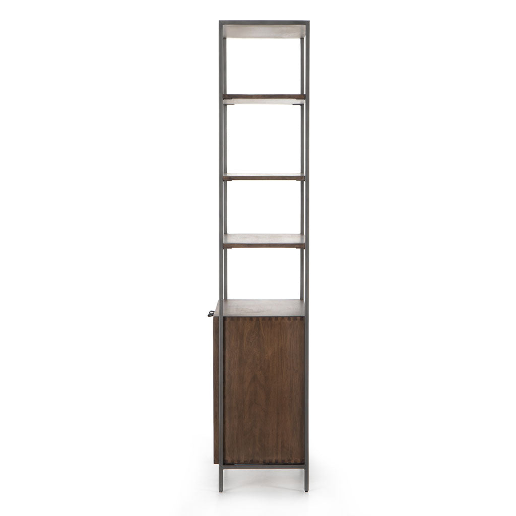 Trevor Modular Wide Bookcase in Auburn Poplar