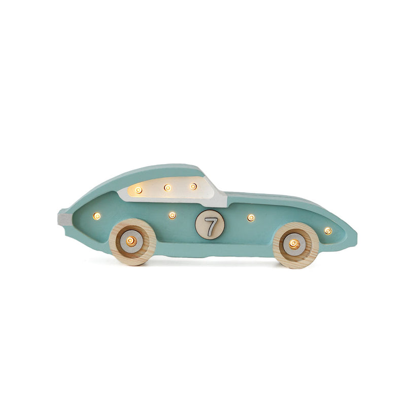 Mini Race Car Lamp - Retro Blue