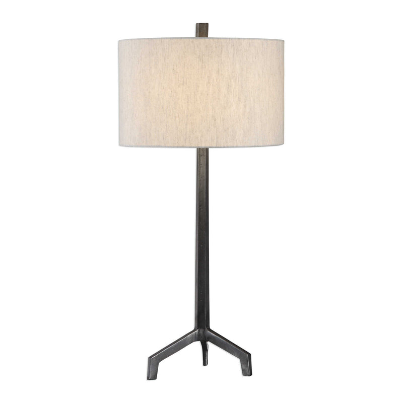 Ivor Raw Steel Table Lamp