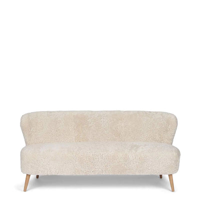 Emanuel Sofa in Pearl Curly Wool by Natures Collection (66")