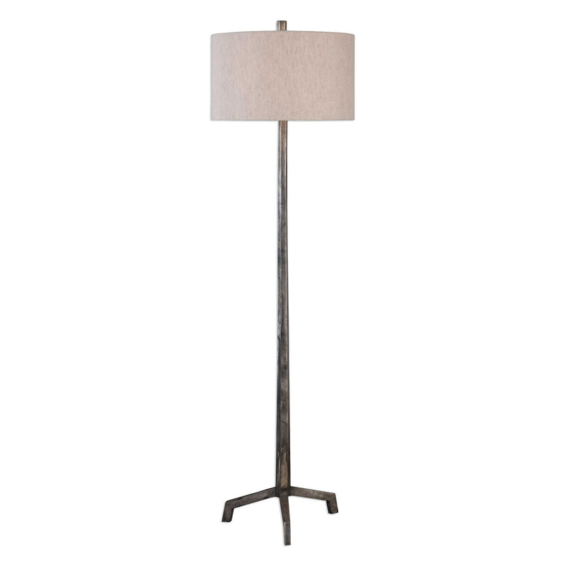 Ivor Raw Steel Floor Lamp