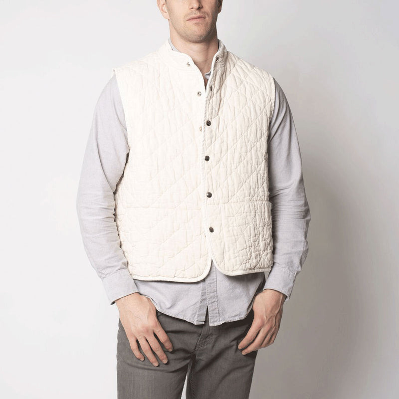 Quilted Snap Vest by Utility Canvas
