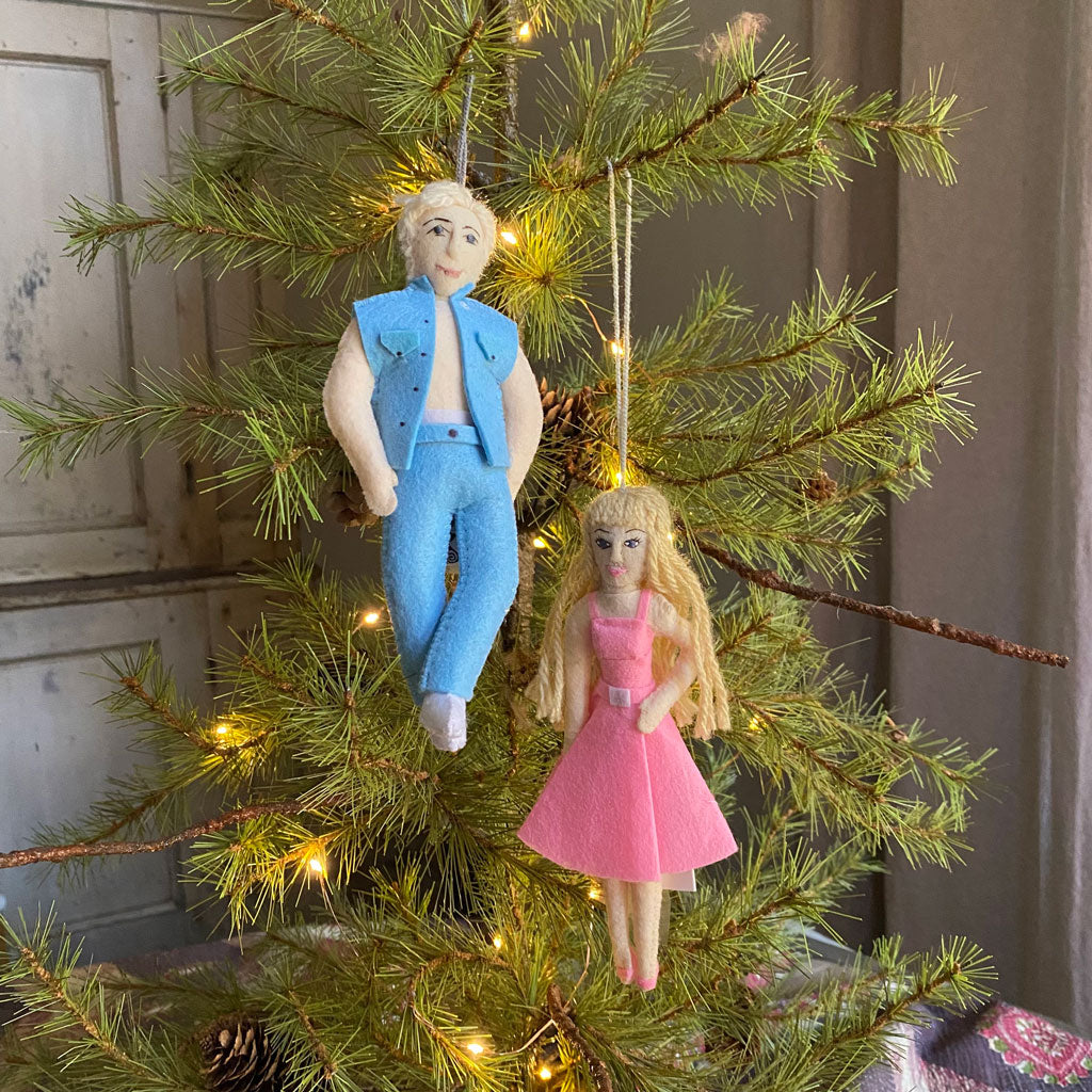 Ryan Gosling "Ken" Felt Ornament Handmade