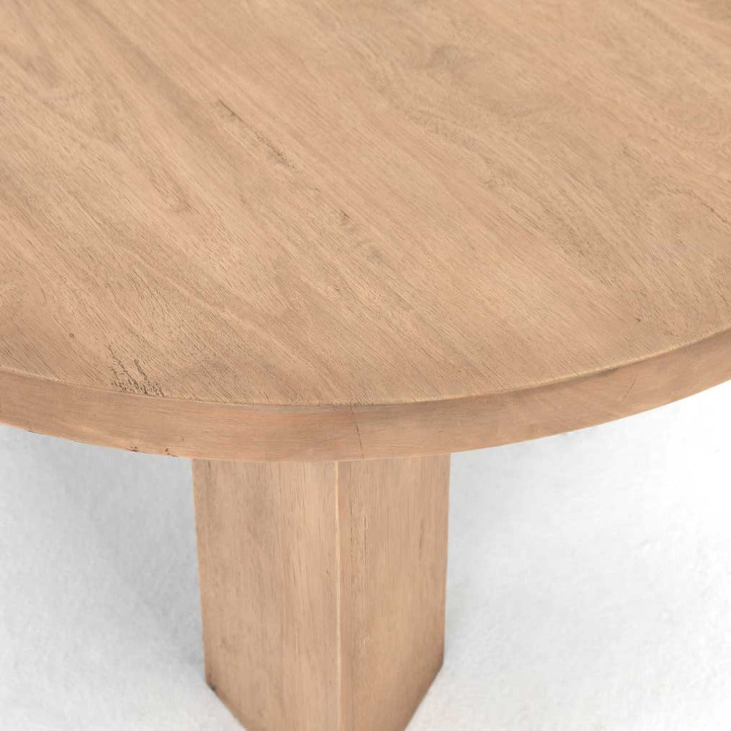 Mason Round Coffee Table - Light Brushed Finish