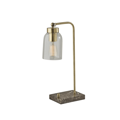 Bristol Desk Lamp in Antique Brass
