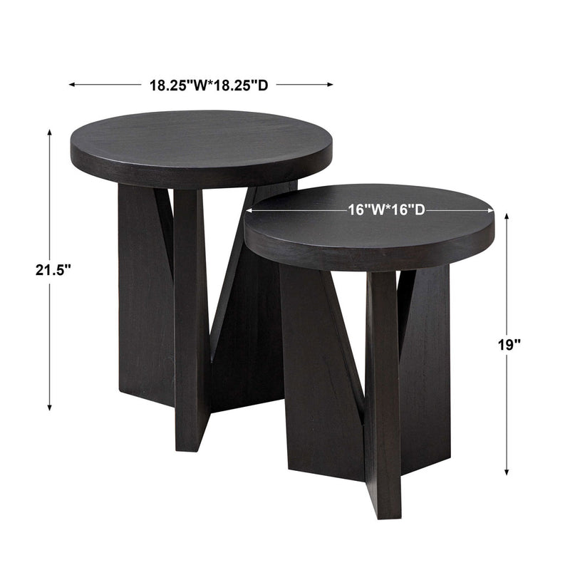 Noelle Nesting Tables in Espresso - Set of 2