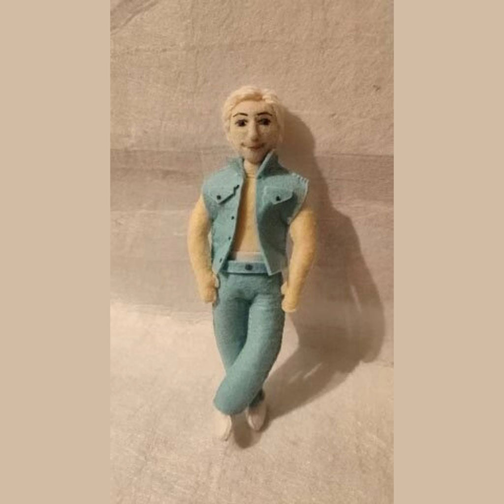 Ryan Gosling "Ken" Felt Ornament Handmade