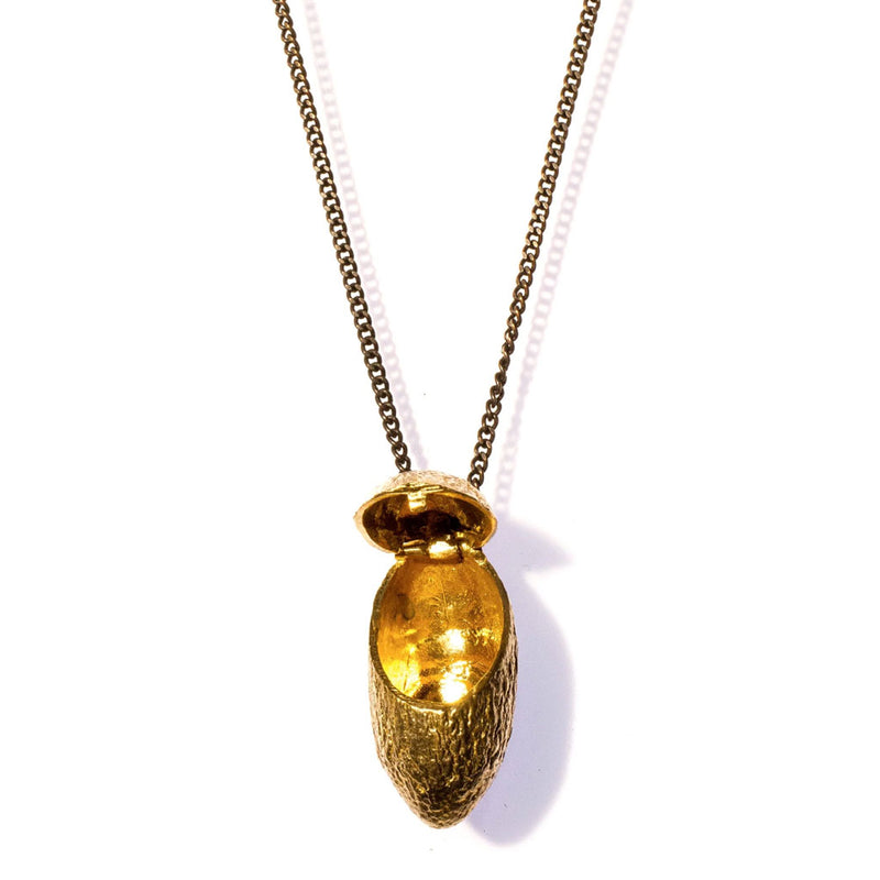 Silk Cocoon Locket Brass w/ Brass Chair