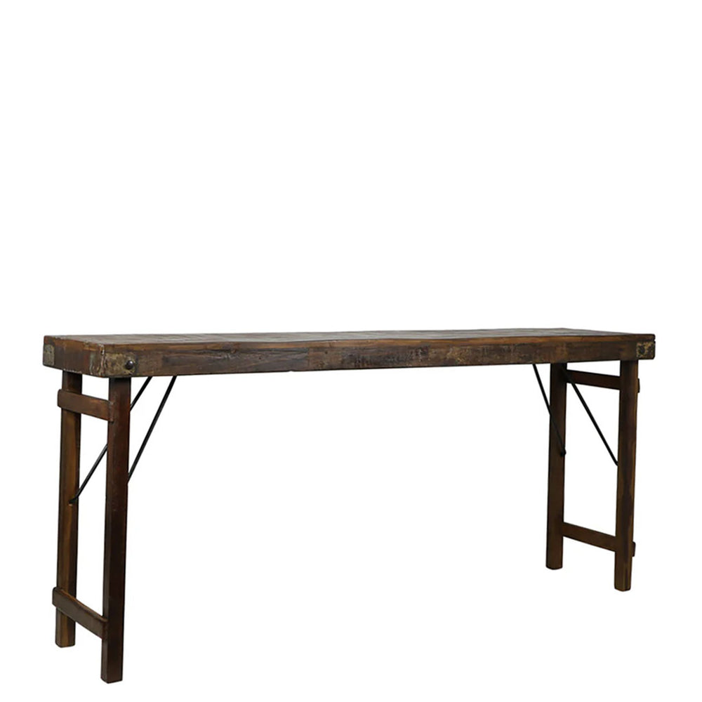 Vintage Wood Wedding Table Console in Natural